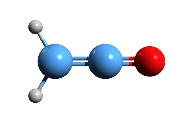 바탕에 분리되어 케텐의 구조인 에센네 분자식의 — 스톡 사진