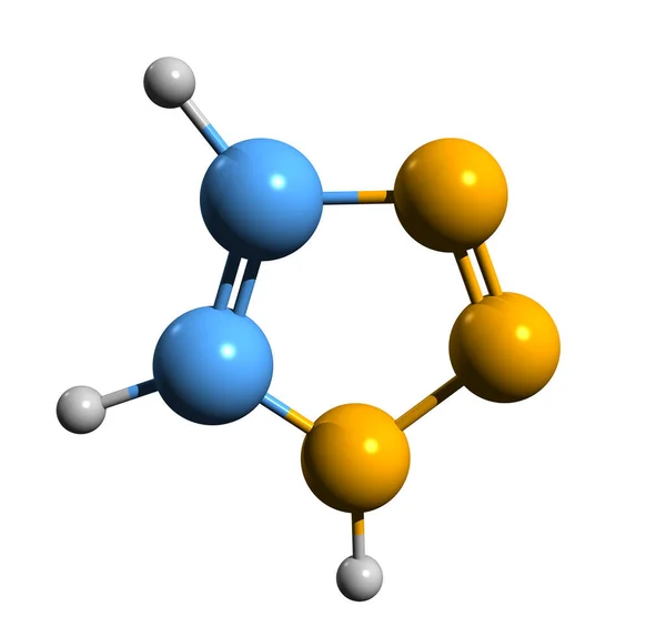 Aufnahme Der Triazol Skelettformel Molekulare Chemische Struktur Der Heterozyklischen Verbindung — Stockfoto
