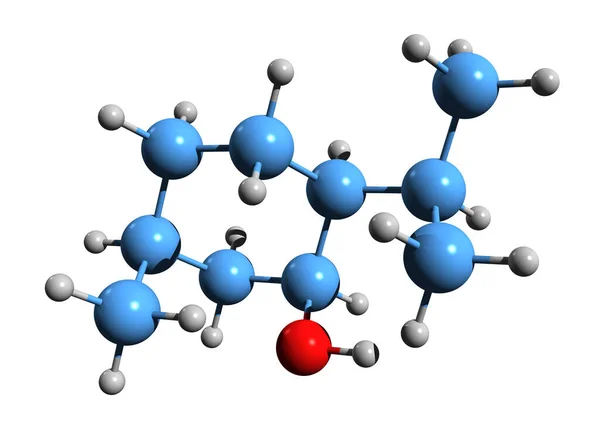 Imagem Fórmula Esquelética Mentol Estrutura Química Molecular Mentanol Isolado Fundo — Fotografia de Stock