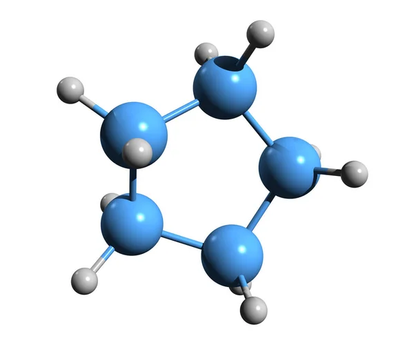 Beeld Van Cyclopentaanskeletformule Moleculaire Chemische Structuur Van Cycloalkaan C5H10 Geïsoleerd — Stockfoto