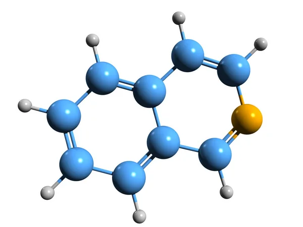 Зображення Формули Скелета Ізохіноліну Молекулярна Хімічна Структура Структурного Ізомера Хіноліну — стокове фото