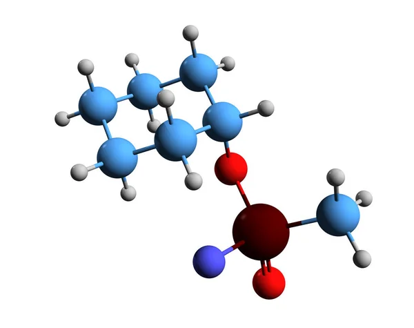 Imagen Fórmula Esquelética Ciclosarina Estructura Química Molecular Del Metilfosfonofluoridato Ciclohexilo — Foto de Stock