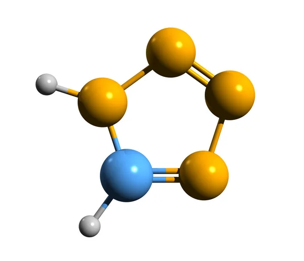 Imagem Fórmula Esquelética Tetrazol Estrutura Química Molecular Isolado Fundo Branco — Fotografia de Stock