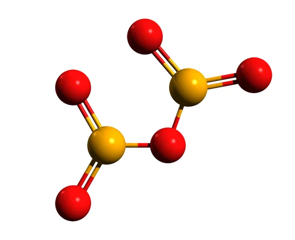 Imagen Dinitrogen Pentoxide Skeletal Formula Estructura Química Molecular N2O5 Anhídrido —  Fotos de Stock