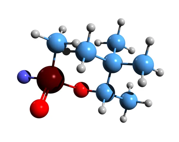 Imagen Fórmula Esquelética Soman Estructura Química Molecular 1210 Zoman Aislada —  Fotos de Stock