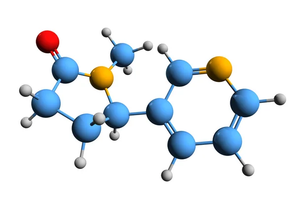 Imagen Fórmula Esquelética Cotinina Estructura Química Molecular Del Metabolito Nicotina —  Fotos de Stock