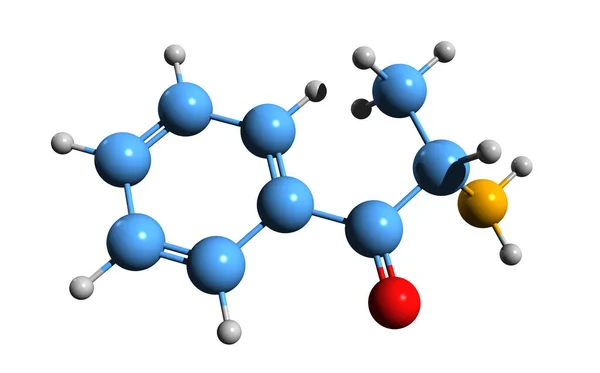 カテキン骨格式の3D画像 白地に分離されたベンゾイルレタナミンカテキンの分子化学構造 — ストック写真