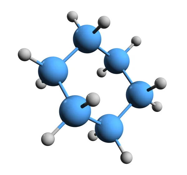 Aufnahme Der Cyclohexan Skelettformel Molekulare Chemische Struktur Des Cycloalkans C6H12 — Stockfoto