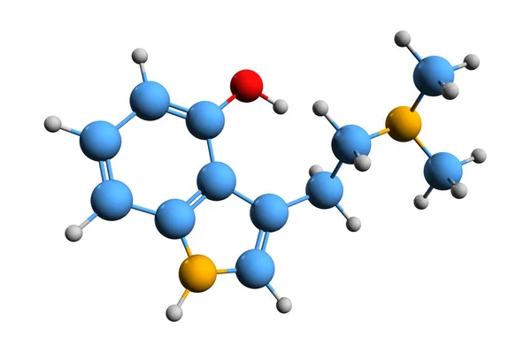 Abbildung Der Psilocin Skelettformel Molekulare Chemische Struktur Von Psilocyn Oder — Stockfoto