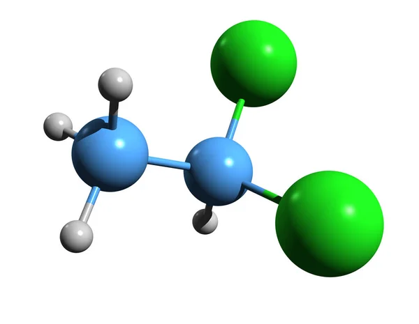 Εικόνα Του Σκελετικού Τύπου Του Διχλωροαιθανίου Μοριακή Χημική Δομή Του — Φωτογραφία Αρχείου