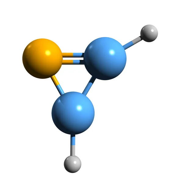 Εικόνα Του Αζιρίνη Σκελετικού Τύπου Μοριακή Χημική Δομή Του Τριμελούς — Φωτογραφία Αρχείου