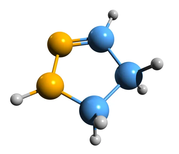 Obraz Pyrazolinového Kosterního Vzorce Molekulárně Chemická Struktura Heterocyklu C3H6N2 Izolovaného — Stock fotografie