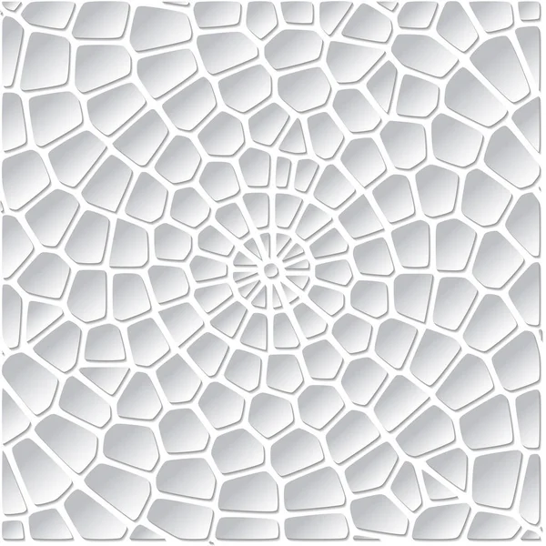 Vector Abstract Geometric Spiral Voronoi Background Trendy Irregular Voronoi Treliça — Vetor de Stock
