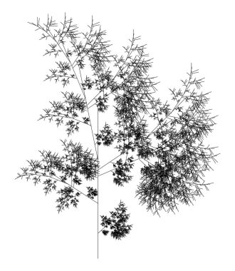 Düz Vektör Bilgisayar Oluşturulmuş L-Sistem Fraktal Santrali - Üretici Sanat  