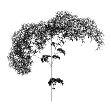 Düz Vektör Bilgisayar Oluşturulmuş L-Sistem Fraktal Santrali - Üretici Sanat  