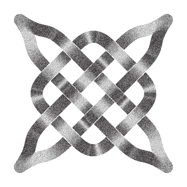 凯尔特半色调花纹图案 古代异教徒斯堪的纳维亚圣地符号 — 图库矢量图片