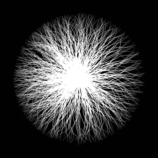 Кругла Плазмоїдна Кулькова Блискавка Векторний Графічний Елемент — стоковий вектор