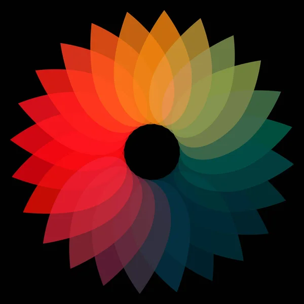 Palette Translucide Vectorielle Rosette Élément Graphique — Image vectorielle