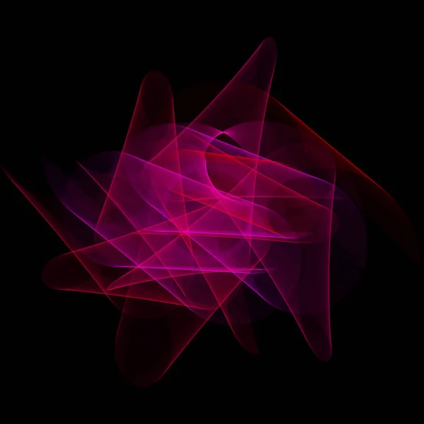 Vector Wavy Twirl Ringförmige Nieren Rosette Grafisches Element Generative Art — Stockvektor