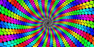 Vektör Iridescent Phyllotaxis Spiral Girdap Şekli - Parlak Üretici Operasyon Sanatı Arkaplanı 