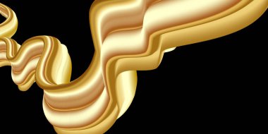 Vektör Altın Fırça darbesi - Altın Metalik Jel Boya Smear Tasarımı Arkaplanı