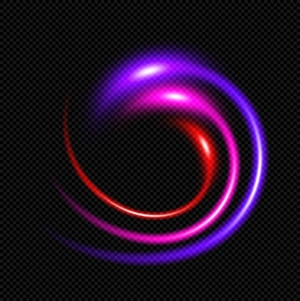 Tricolor Glänzende Helix Auf Transparentem Hintergrund Vector Glowing Neon Spiral — Stockvektor