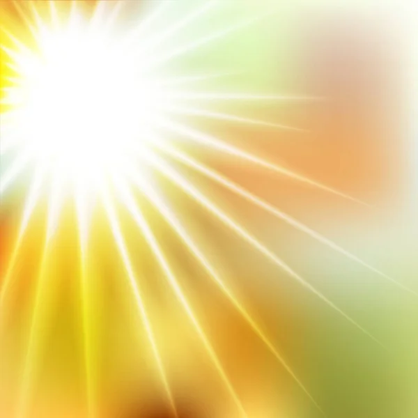 Summer Sunshine Soft Focus Burst Векторный Размытый Сияющий Солнечный Свет — стоковый вектор