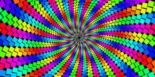 Vector Iridescent Phyllotaxis Spirale Vortex Forme Bright Generative Art Arrière — Image vectorielle