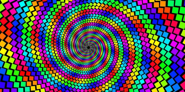 Forma Vórtice Espiral Filotaxis Iridiscente Vectorial Fondo Arte Generativo Brillante — Vector de stock