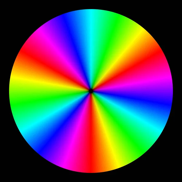 Вектор Яскравий Яскравий Rgb Диск Оптичний Спектр Колесо Знак Геометрія — стоковий вектор