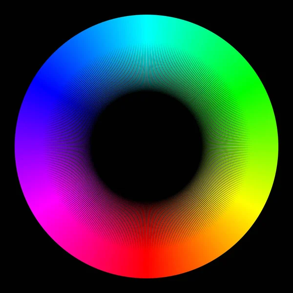 Vector Bright Irizing Rgb Eye Irisring Optische Spektrum Radzeichengeometrie — Stockvektor