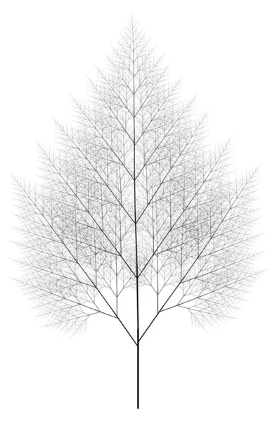 Flat Vector Computer Generated Self Similar System Branching Tree Fractal — Διανυσματικό Αρχείο