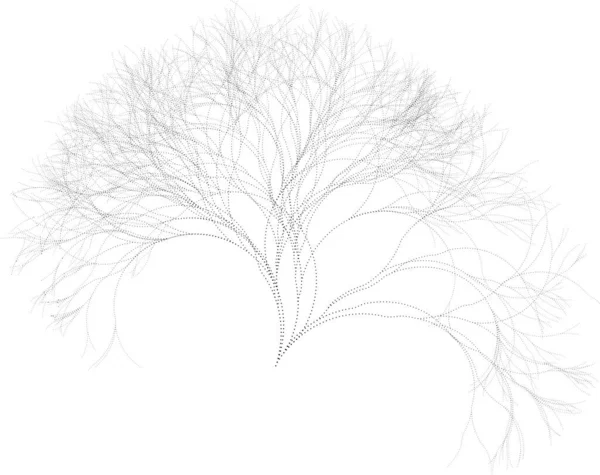 Flat Vector Computer Generated Self Similar System Branching Tree Fractal — Stockvektor