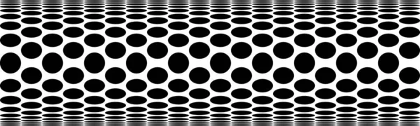 Wektor Black White Halftone Cylindryczne Generative Art Szerokie Tło — Wektor stockowy