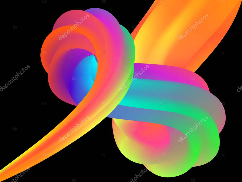 Vector Neon Bright Brushstroke  - Luminescent Gel Paint Smear Design Background