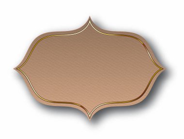 Kağıt oymalı Rozet Plakası Boş Model - Vektör Şablon Şablonu