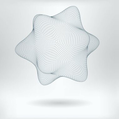 Vektör 3 Boyutlu Nanobot Konsepti Simgesi - HiTech Biçimli Nanoteknoloji Yapısı