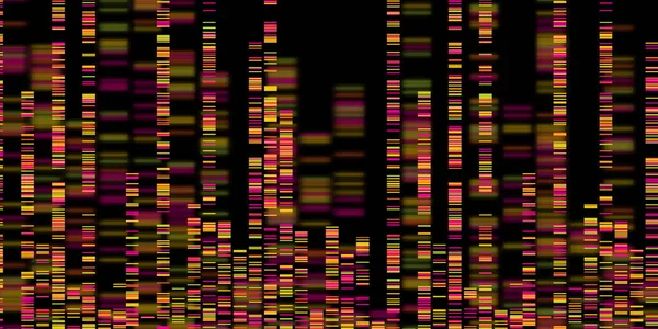 Big Genomic Data Visualization Dns Teszt Vonalkódolás Genom Térkép Architektúra — Stock Vector