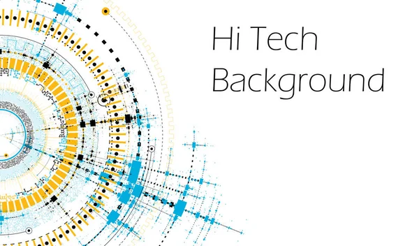Vektör HiTech arkaplanı - Teknoloji Diyagramı Konsepti - Vektör Grafik Şablonu 