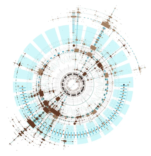 Vector Hitech Element Koncepcja Diagramu Technologicznego Szablon Graficzny Wektora — Wektor stockowy