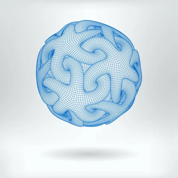 Векторный Шар Mesh Stellar Amazing Dodecahedron Ball Топологическое Геометрическое Изображение — стоковый вектор