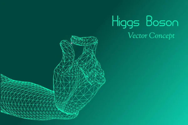 Concepto Partícula Dios Vectorial Emblema Del Bosón Higgs Nivel Subatómico — Vector de stock