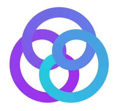 Vektör Spirograph Laconic Gradient Logotype - Matematik Eğrisi Logo Tasarımı