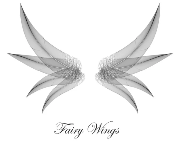 Black Gothic Wings Dark Evil Magic Fairy Wings Koncept Vektor — Stock vektor
