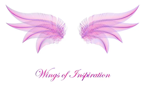 Pink Fairy Wings Sagolika Feer Wings Dreams Begreppet Vektor Element — Stock vektor