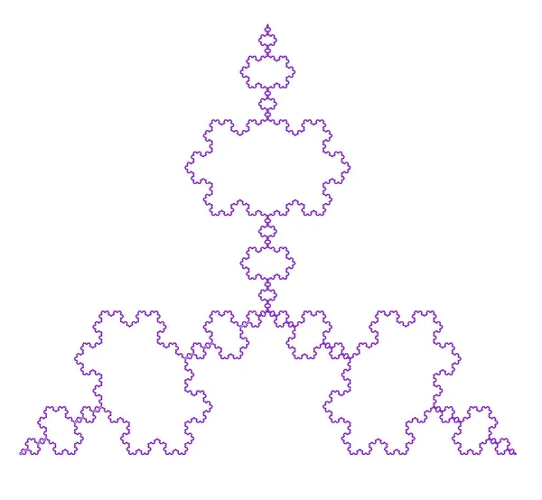 Diseño Curva Tríada Vector Koch Triángulo Como Modelo Matemático Del — Archivo Imágenes Vectoriales