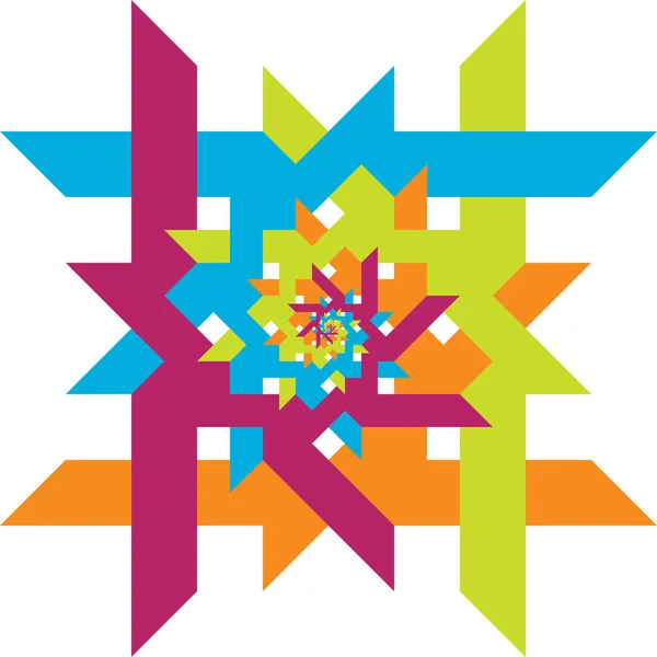 Vector Creative Minimalistisch Geometrisch Logotype Spiraal Rosette Bright Logo Concept — Stockvector