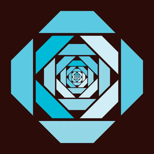 Vetor Criativo Minimalista Unending Logotype Projeto Conceito Logotipo Azul Quadrado —  Vetores de Stock