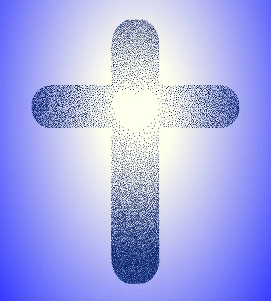 Cruz Católica Cristiana Ilustración Vectorial — Vector de stock