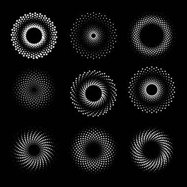 Tasarım Projesi için Noktalı Çemberler - vektör kümesi